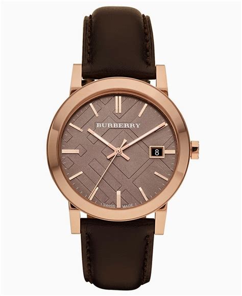 mens burberry watcj|Burberry watch men's leather strap.